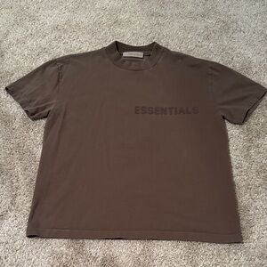 Essentials Dark Brown Men's Short Sleeve Tee